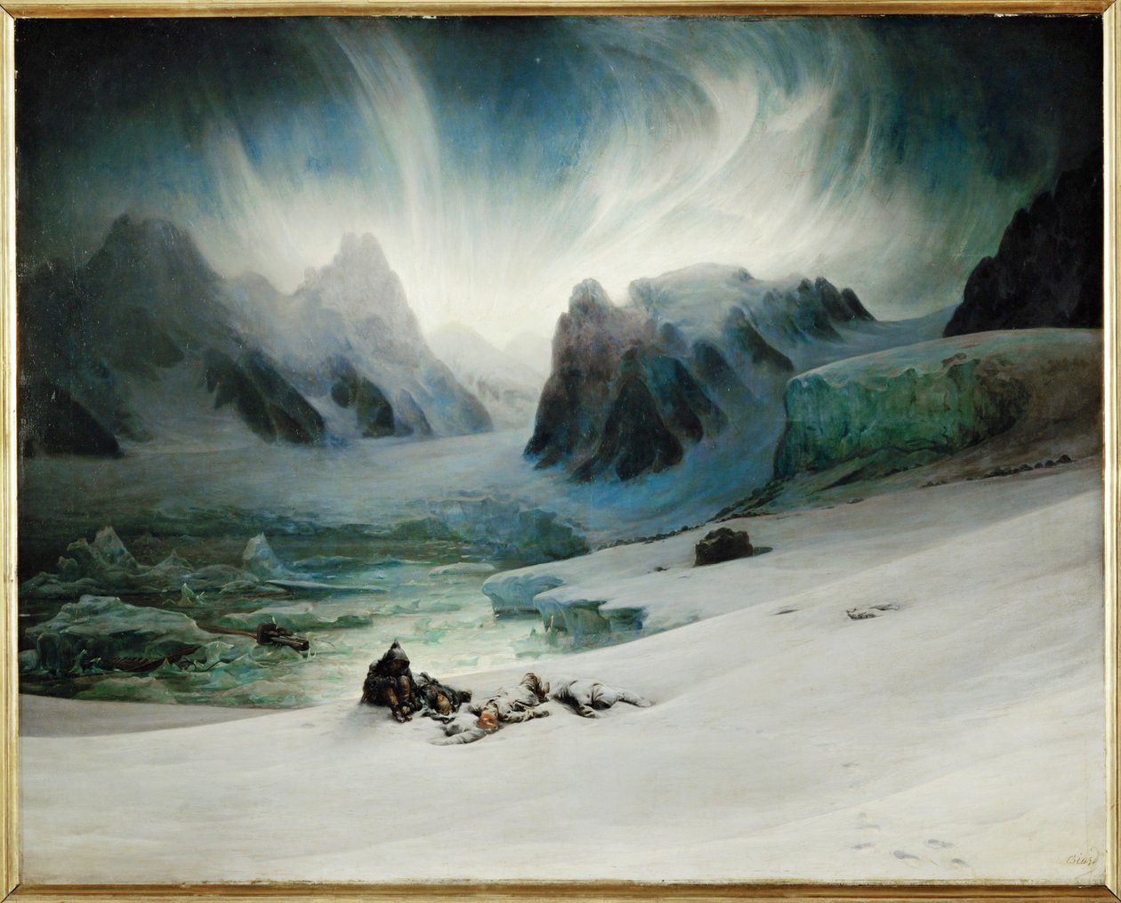 Zátoka Magdalena, pohled z poloostrova hrobek ... od François Auguste Biard