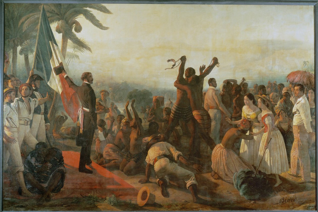 Vyhlášení svobody černochů v koloniích ... od François Auguste Biard