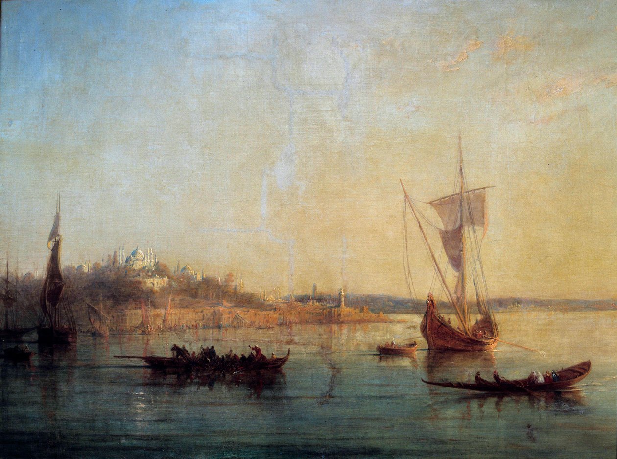 Pohled na Konstantinopol od vchodu do Bosporu Obraz od Francoise Pierra Barryho (1813-1905) 1869 ne. 0,64x1 m Marseille, Musee des Beaux Arts od Francois Barry