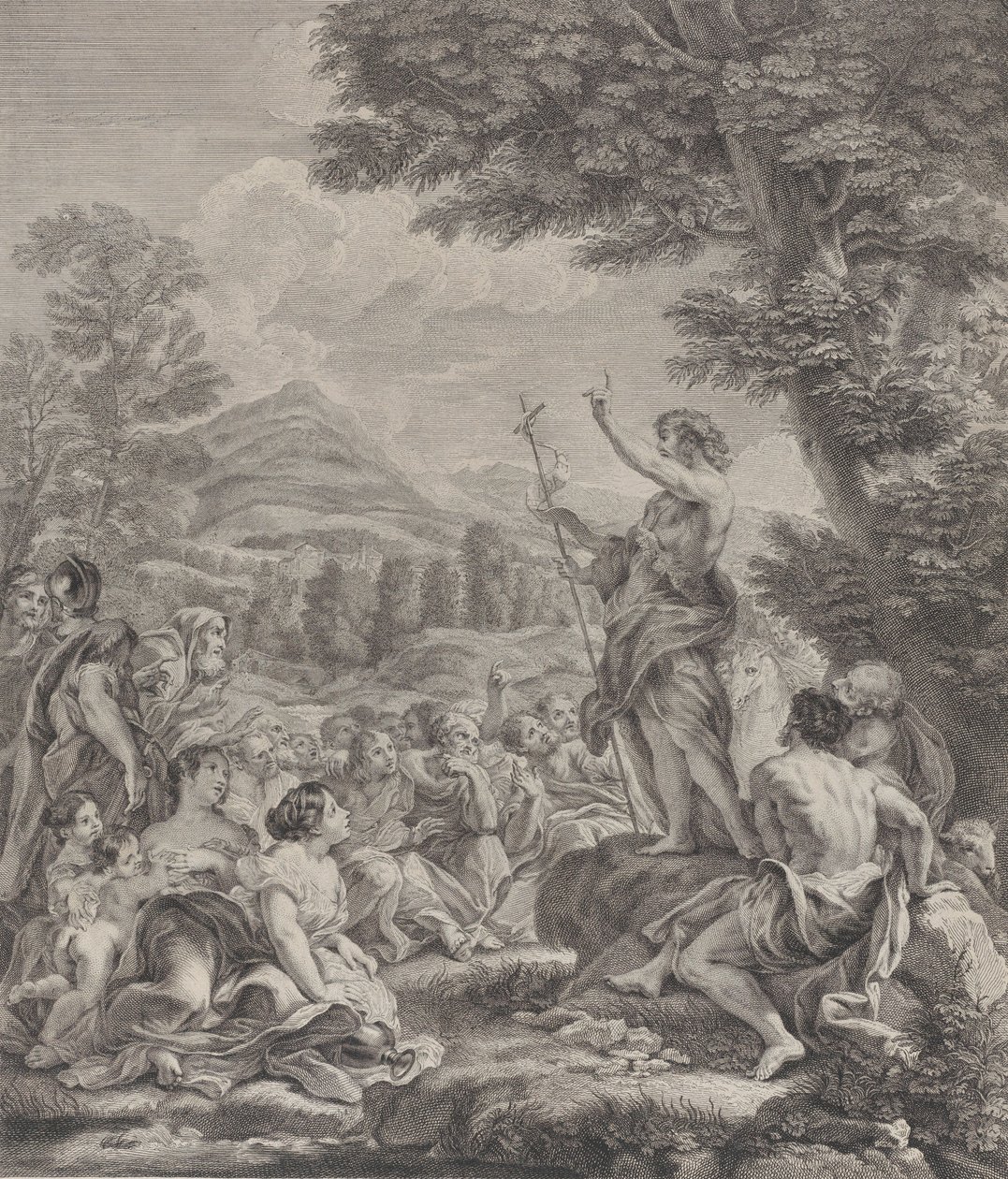 Svatý Jan Křtitel káže davu, ca. 1729. od Francois Bernard Lepicie