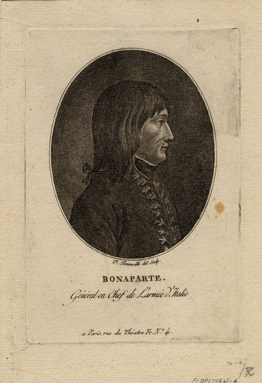 Napoleon jako velitel armády Itálie, c. 1798 od Francois Bonneville