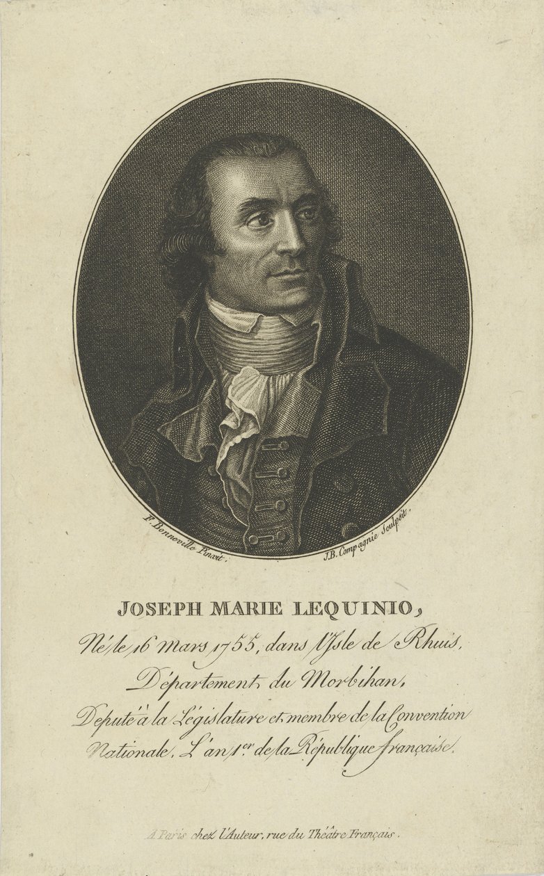 Portrét Marie Joseph Lequinio 1755-1814, 1795-1799. od Francois Bonneville