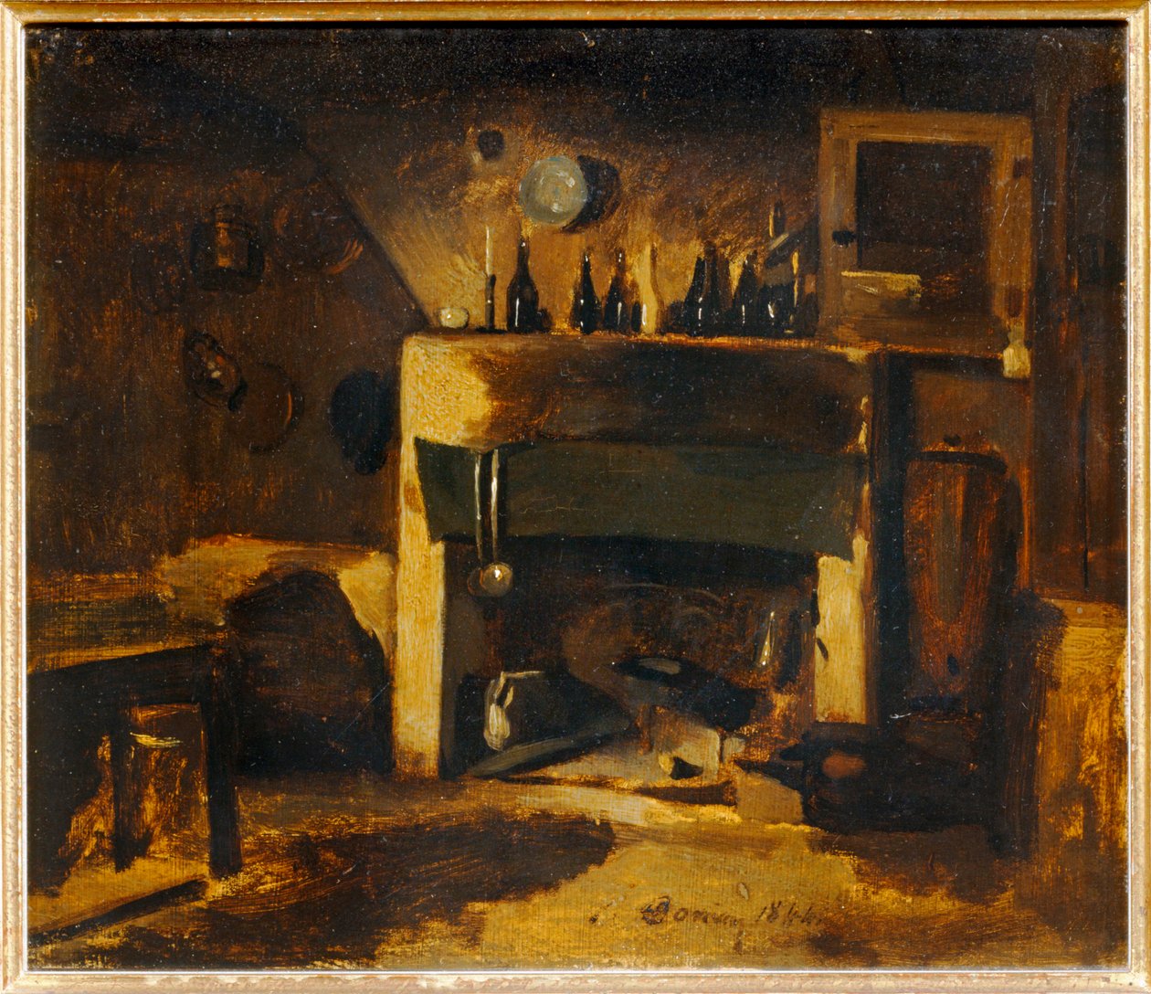 La cheminee - krb ... (malba na plátně) od François Bonvin