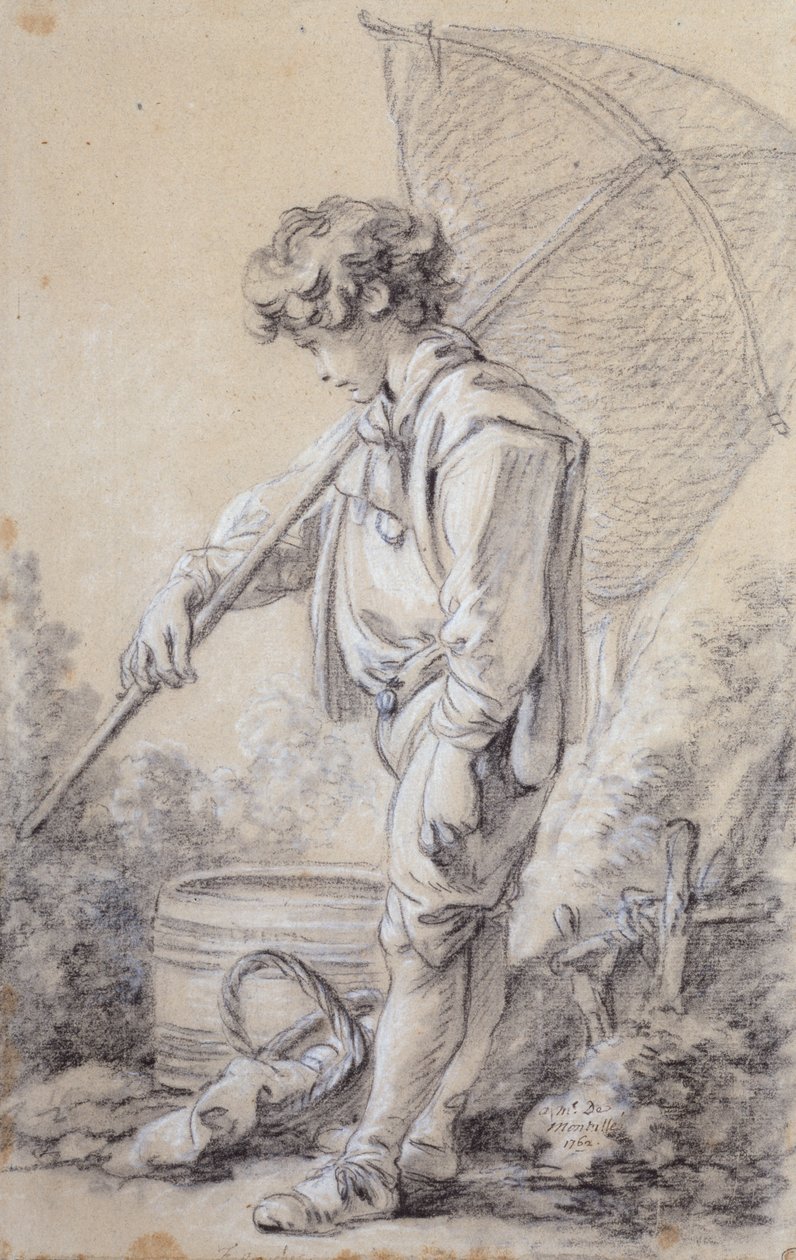Chlapec drží síť od François Boucher