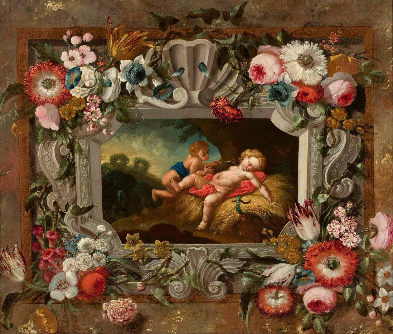 Alegorie léta v květinovém věnci od François Boucher
