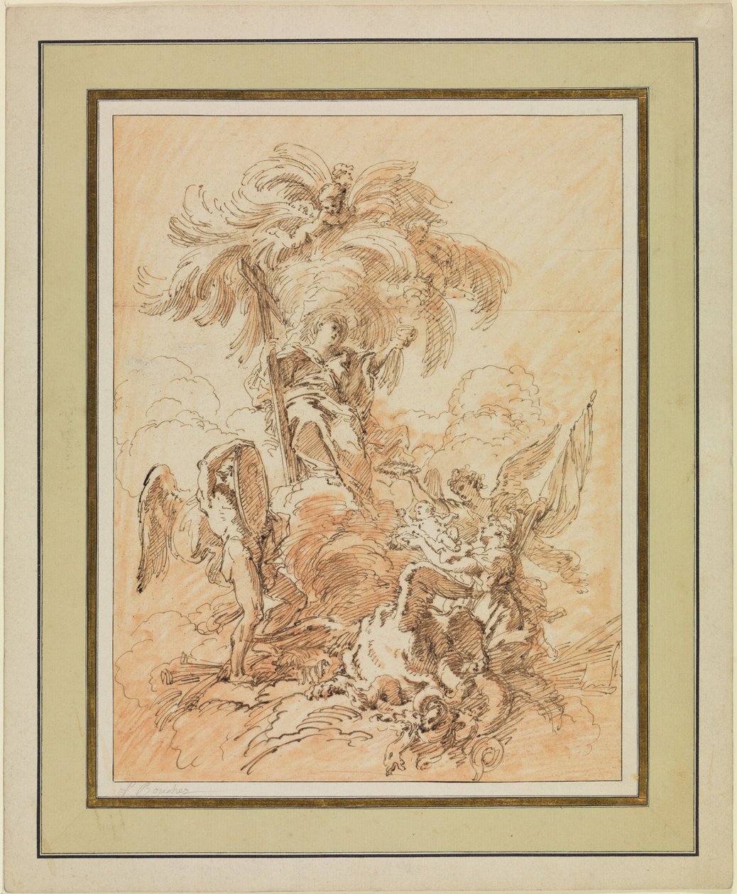 Alegorie narození francouzského prince od François Boucher