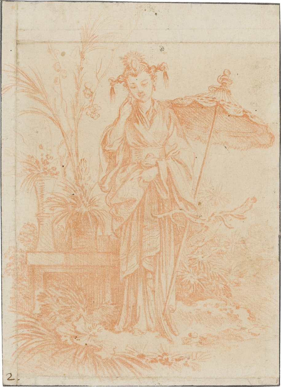 Čínská dekorace (Pani zahrady) od François Boucher