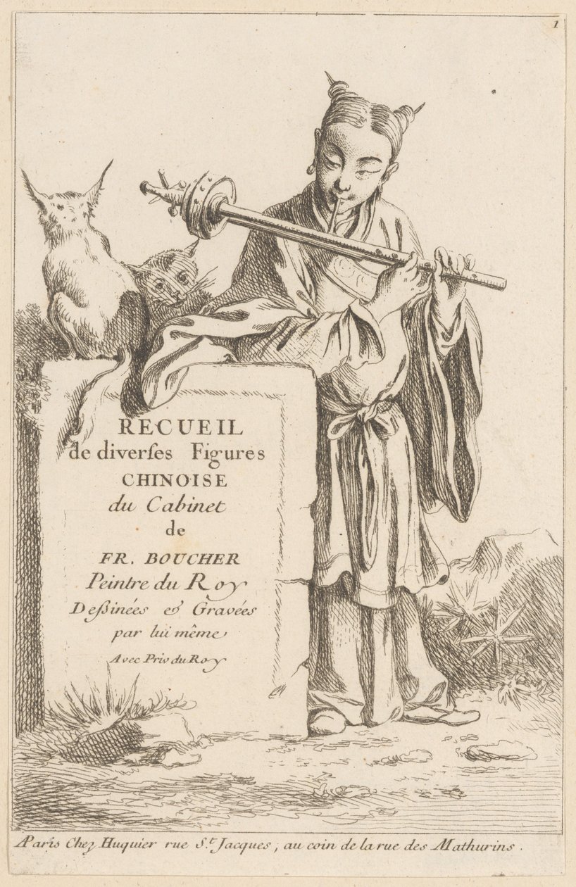 Sbírka rozmanitých čínských postav od François Boucher