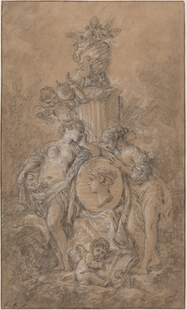 Návrh pohřebního pomníku od François Boucher