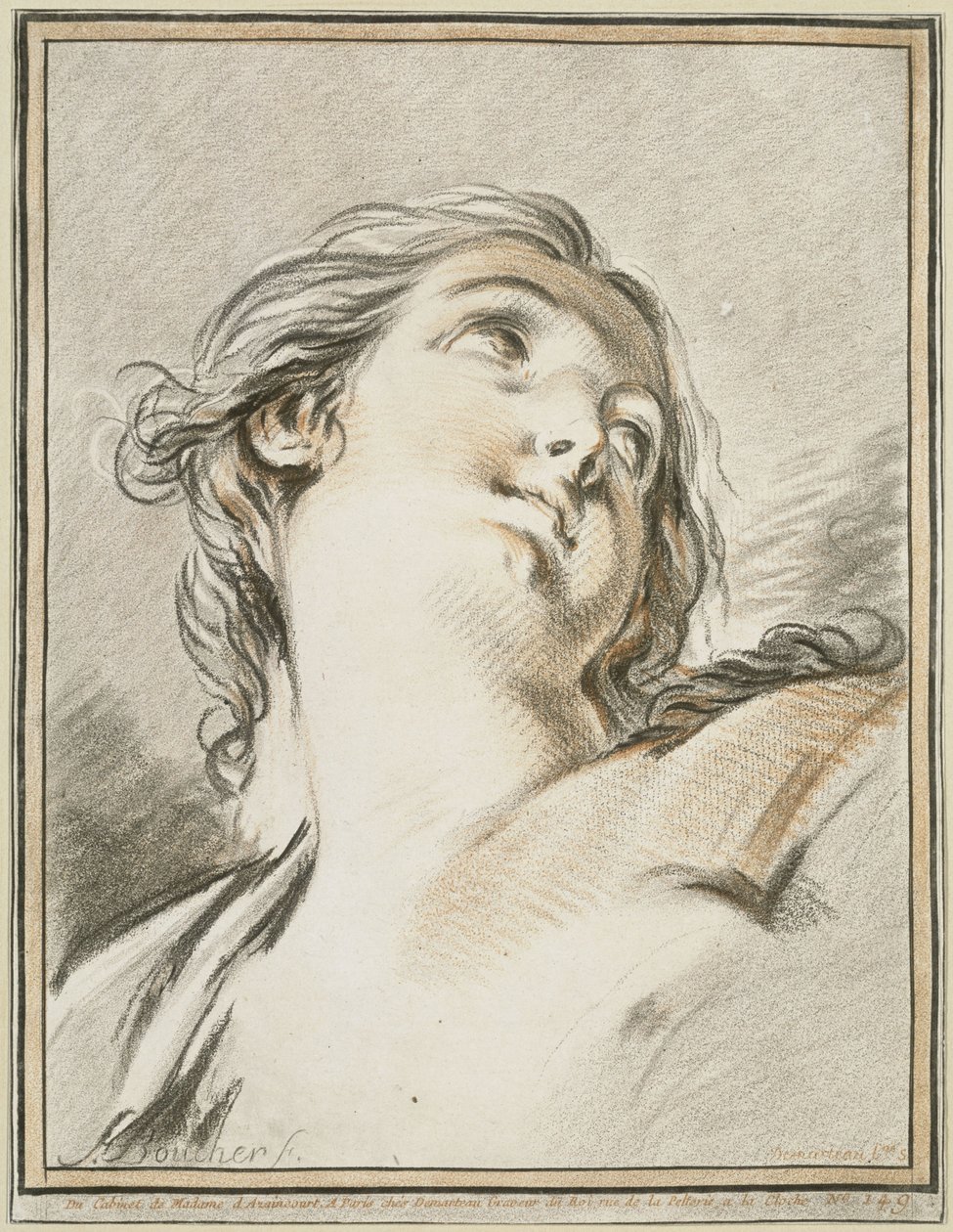 Ženská hlava od François Boucher