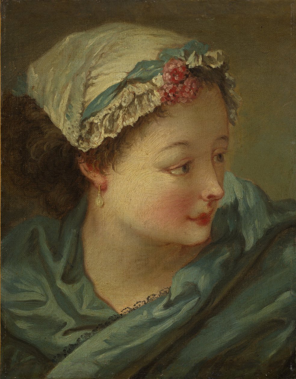 Hlava mladé ženy, počátek 30. let 17. století (olej na plátně) od François Boucher