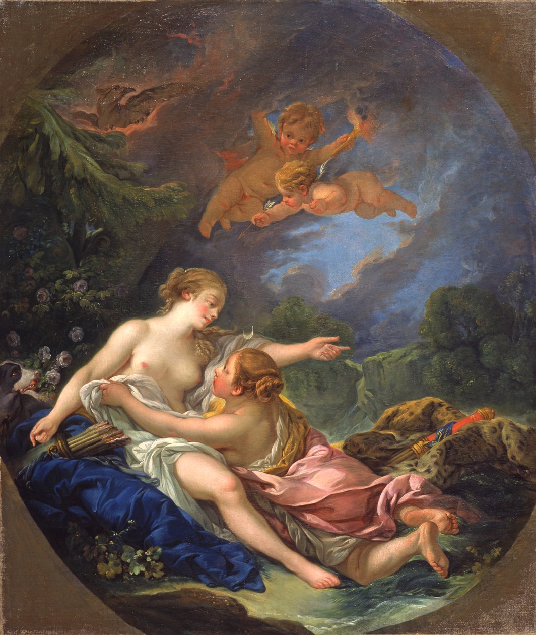 Jupiter a Callisto, cca 1766 (olej na plátně) od François Boucher