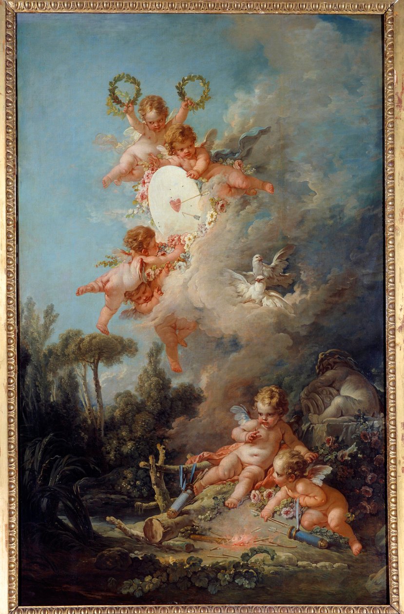 Terč lásky Obraz Francoise Bouchera (1703-1770) 1758 Ne. 2,58 x 1,67 m Paříž, od François Boucher