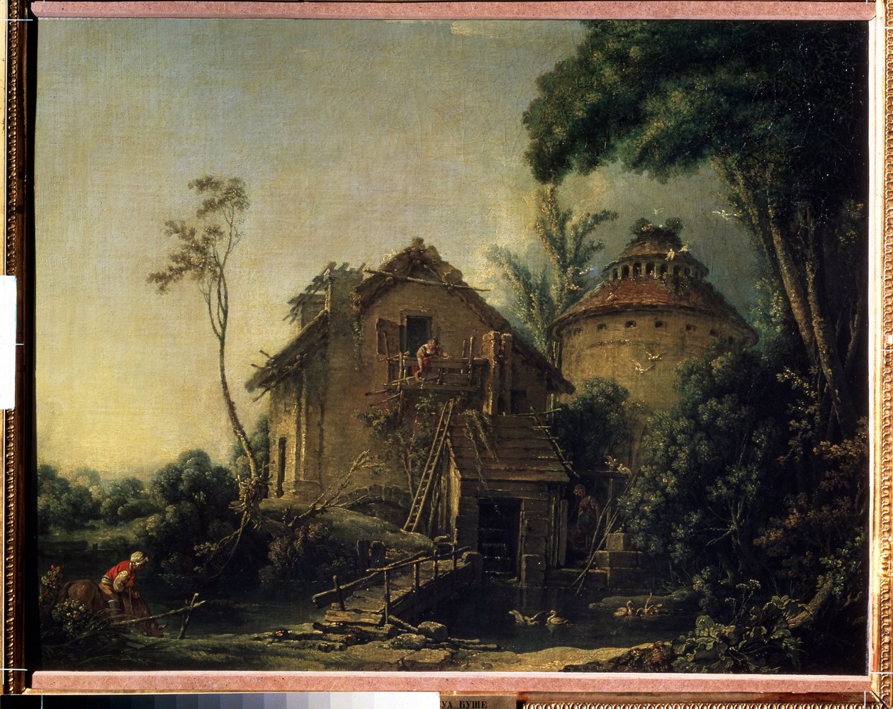 "Le moulin a vent"" (Větrný mlýn) Obraz Francoise Bouchera (1703-1770) 1752 Moskevské Puškinovo muzeum od François Boucher
