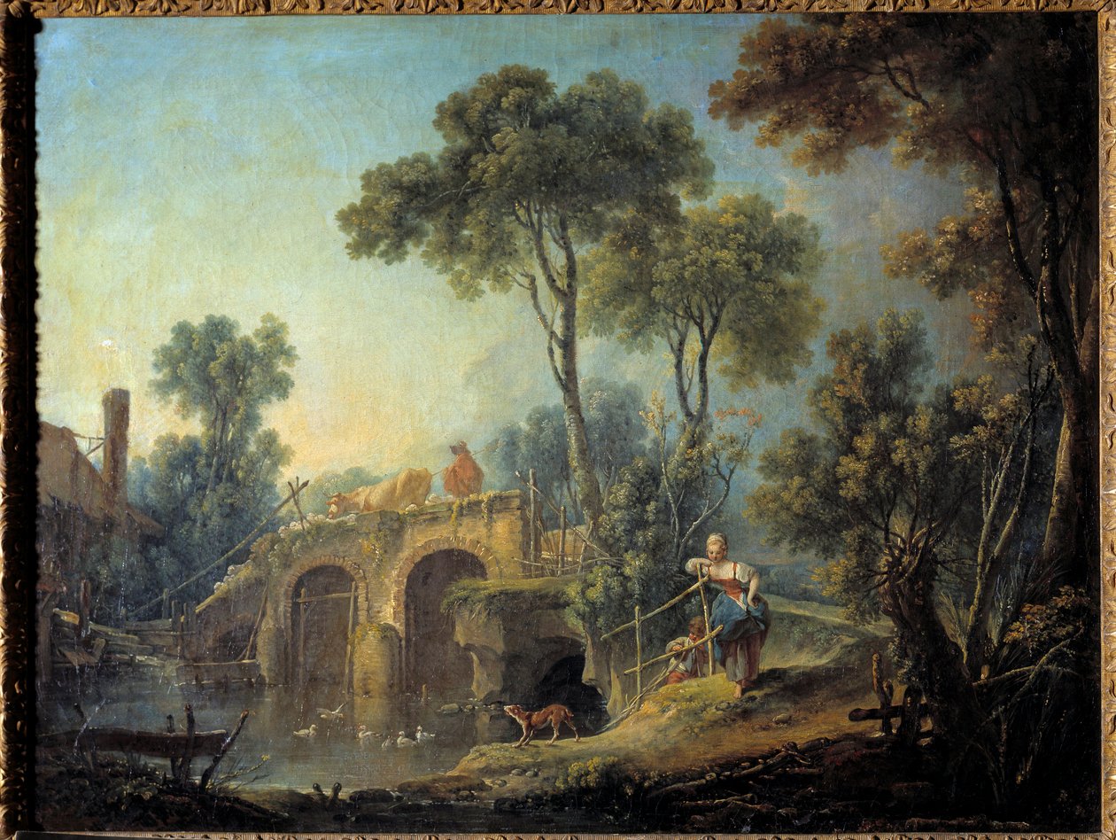 Mostní malba od Francoise Bouchera (1703-1770) 1751 Ne. 0,66x0,84m od François Boucher