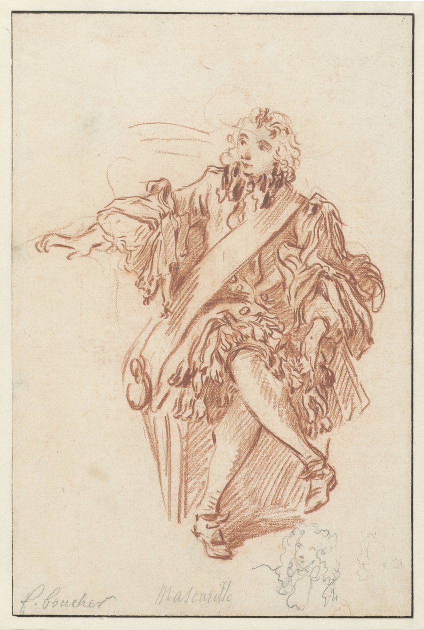 Mascarille sedí od François Boucher