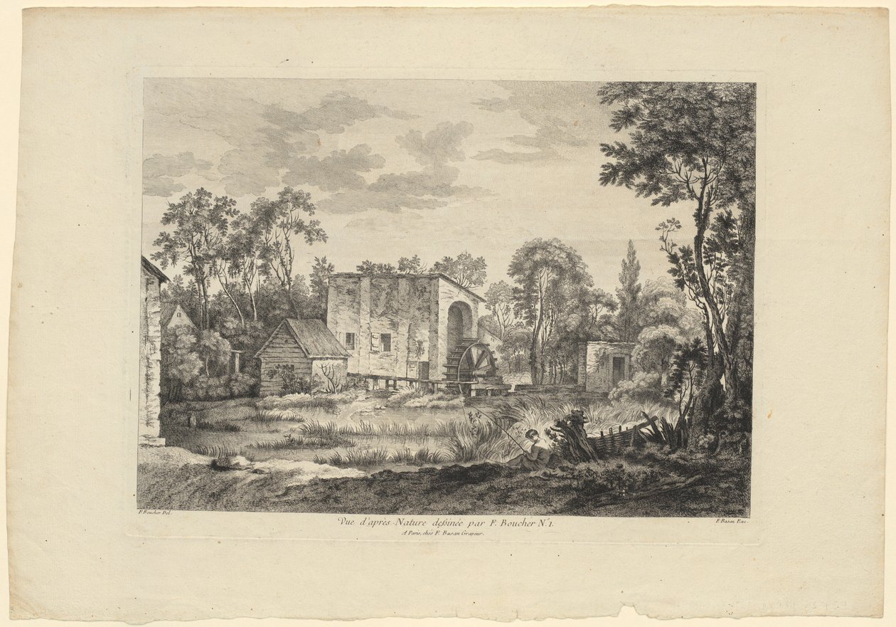Studie přírody podle Françoise Bouchera (č. 1) od François Boucher