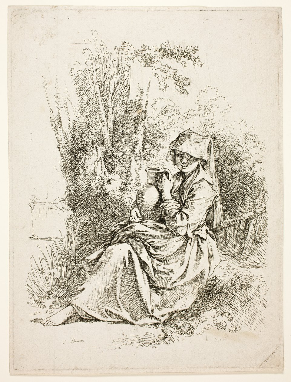 Selka se džbánem od François Boucher