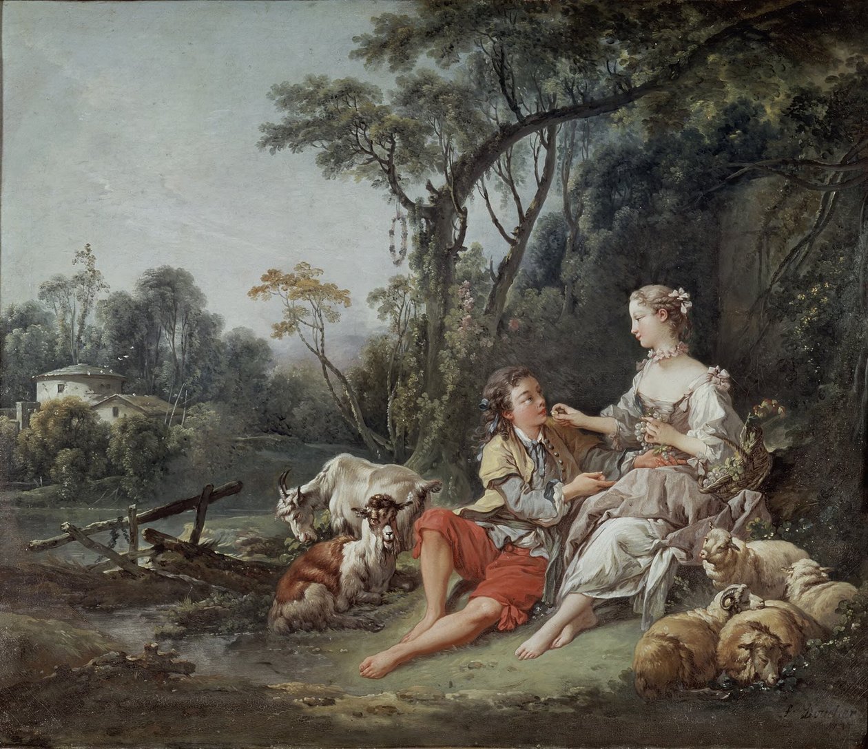 „Myslí na hrozny“ od François Boucher