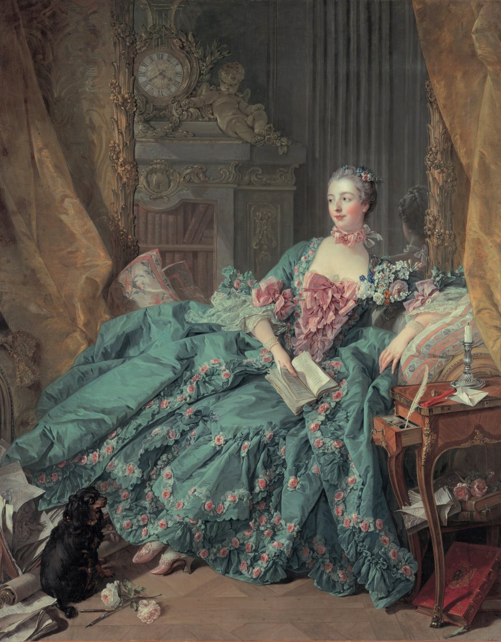 Portrét madame de Pompadour od François Boucher