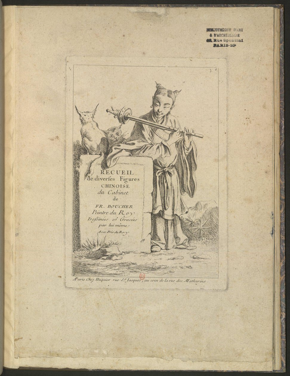 Sbírka různých čínských postav z kabinetu Françoise Bouchera od François Boucher