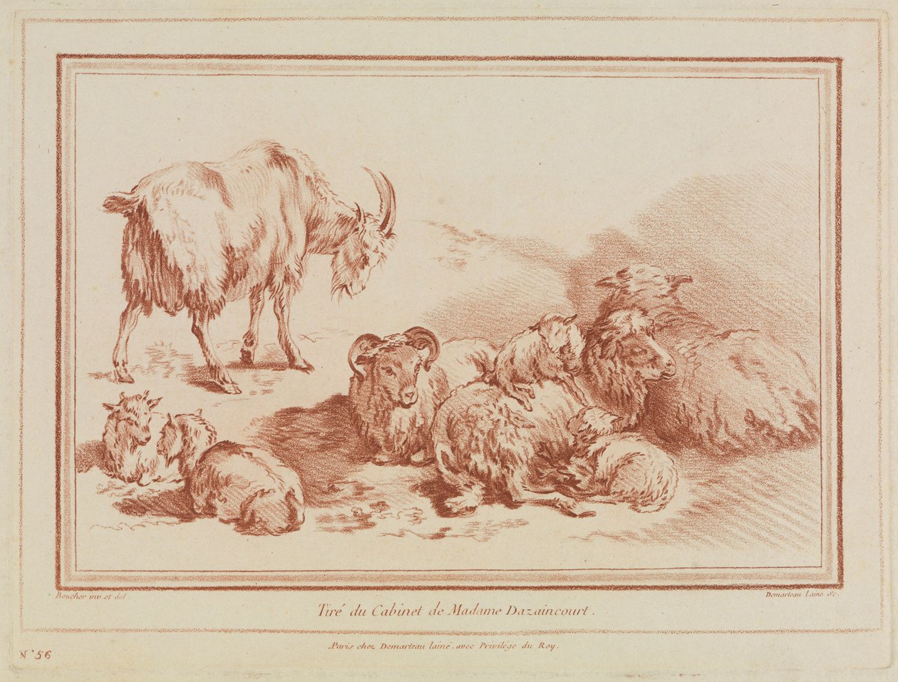 stádo ovcí od François Boucher