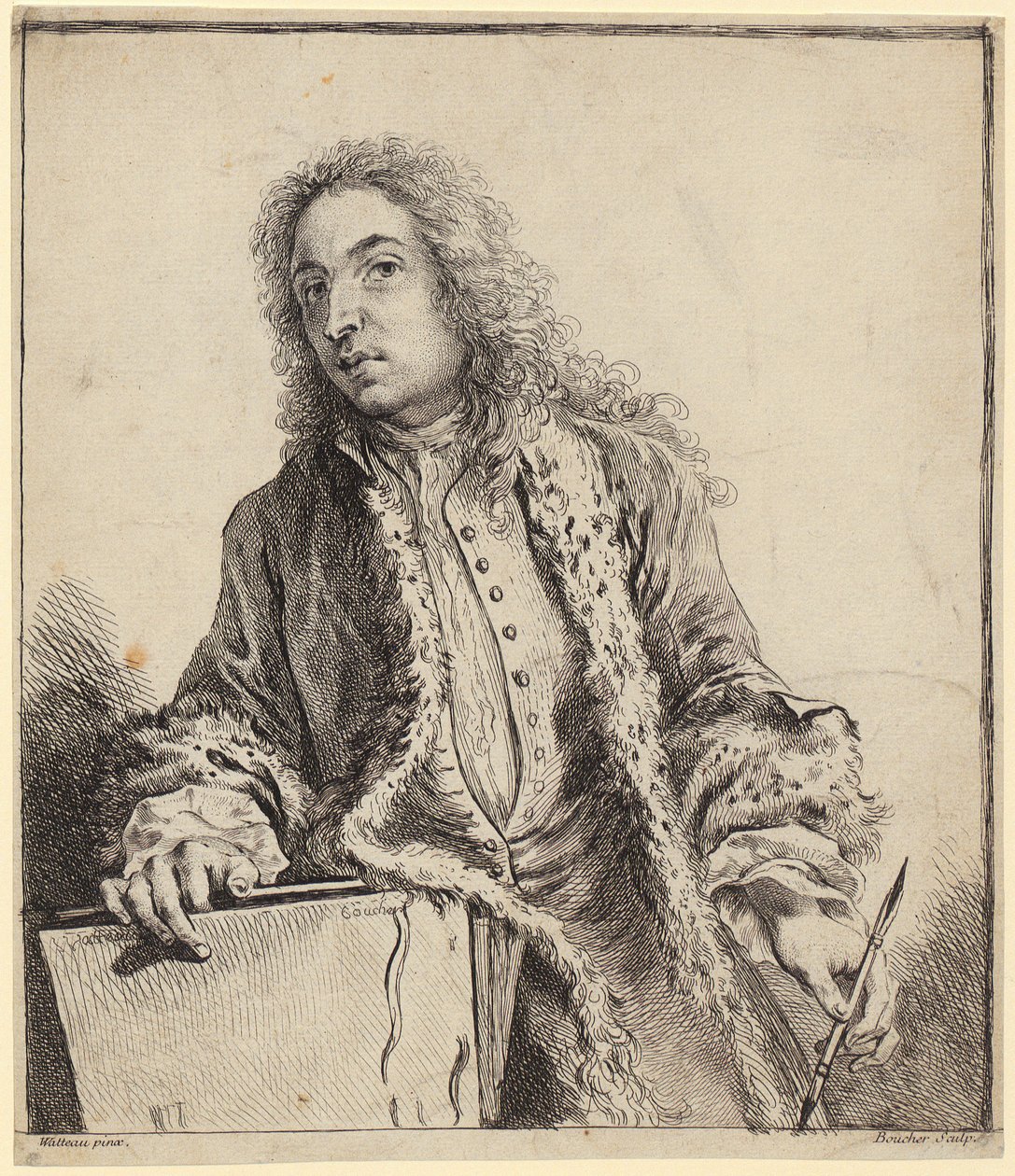 Watteauův autoportrét od François Boucher