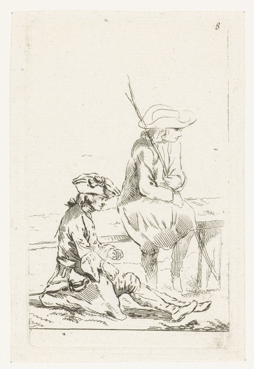 Voják a rolník od François Boucher