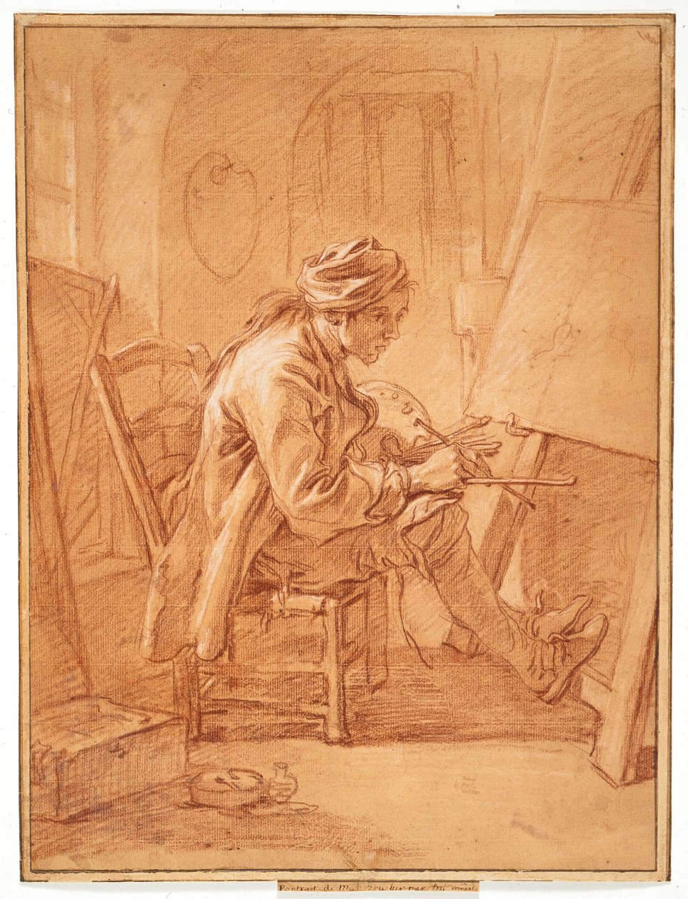 Umělec ve svém ateliéru od François Boucher