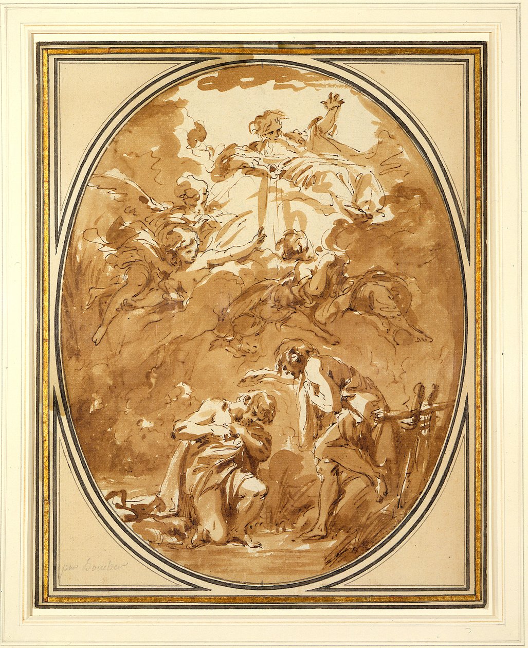 Kristův křest od François Boucher