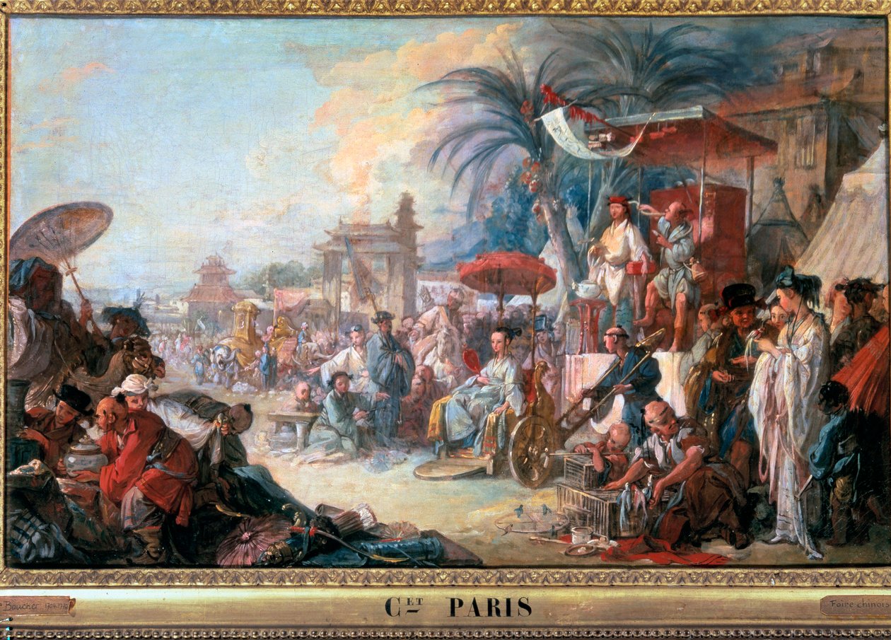Čínský pouťový obraz od Francoise Bouchera (1703-1770) 1740 Besancon, Museum of Fine Arts od François Boucher