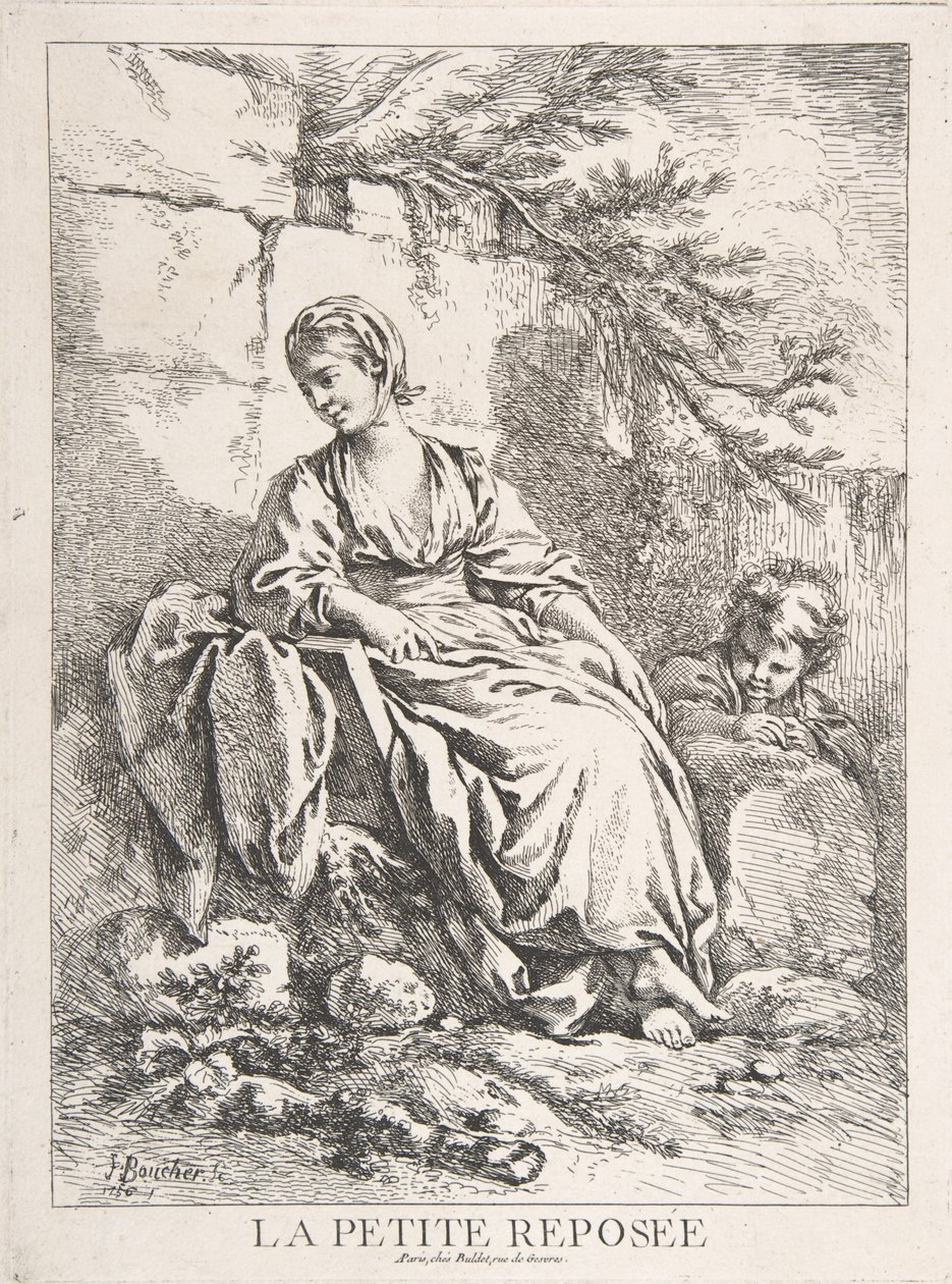 Odpočívající dívka od François Boucher