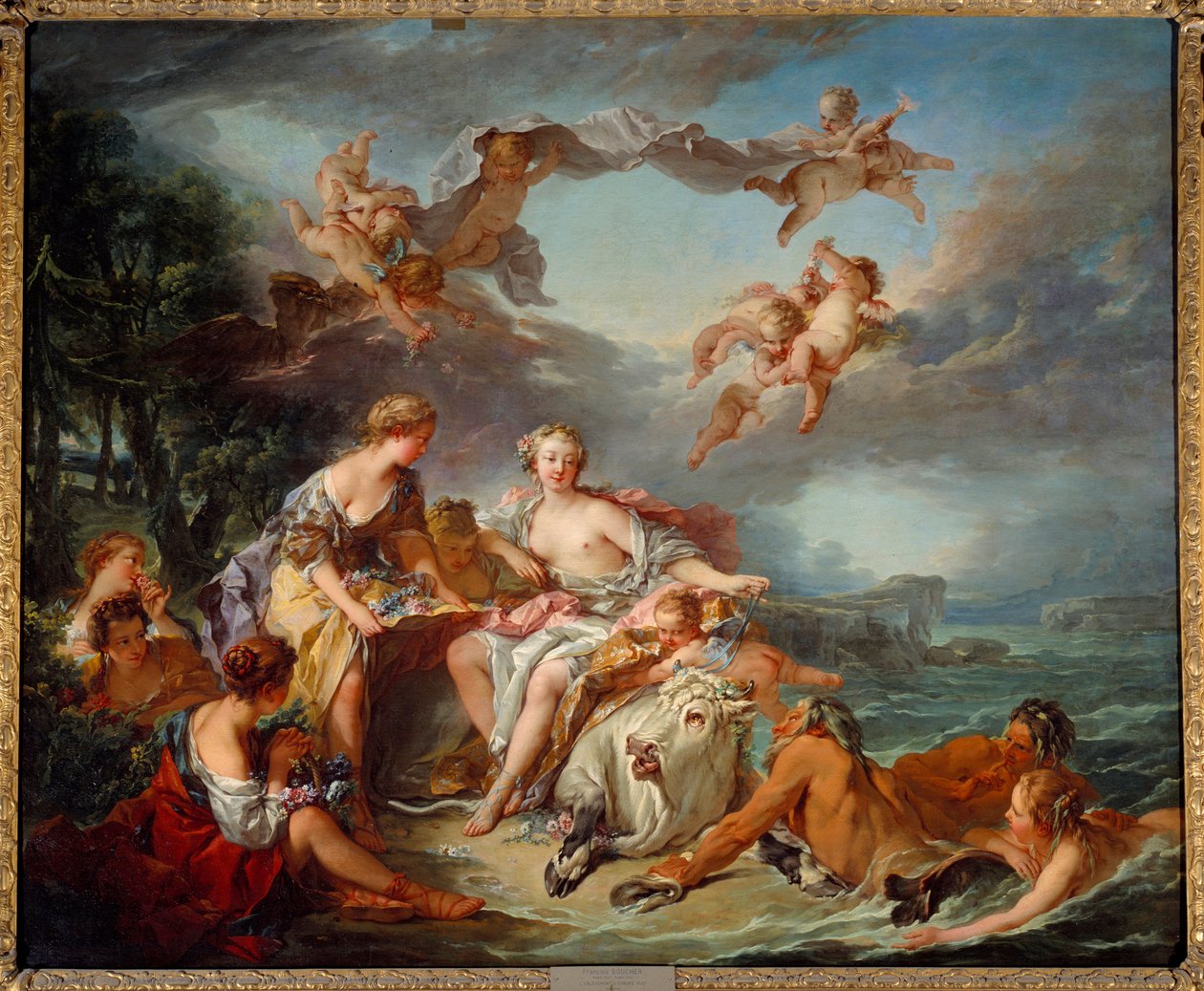 Únos Evropy. Obraz Francoise Bouchera (1703-1770) od François Boucher