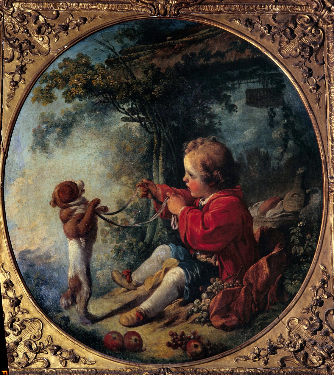 Vědecký pes Malba Francoise Bouchera (1703-1770) Muzeum umění a historie Choletn z 18. století od François Boucher