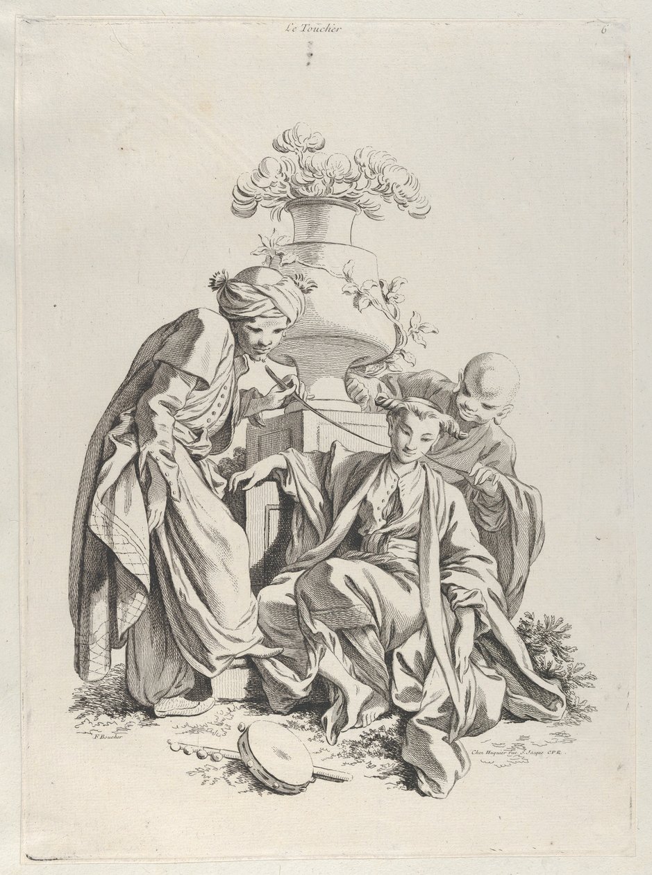 Hmat, z cyklu „Pět smyslů“ od François Boucher
