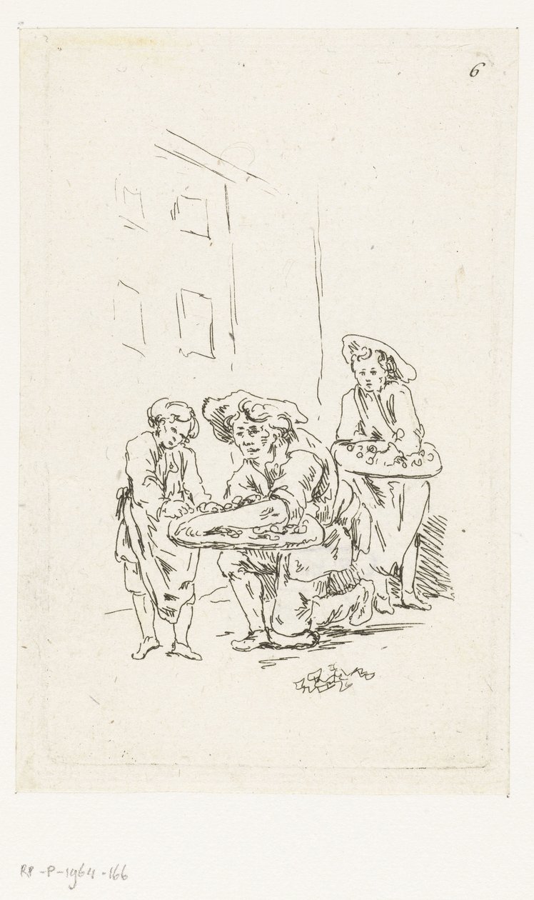 Dva pouliční prodejci od François Boucher