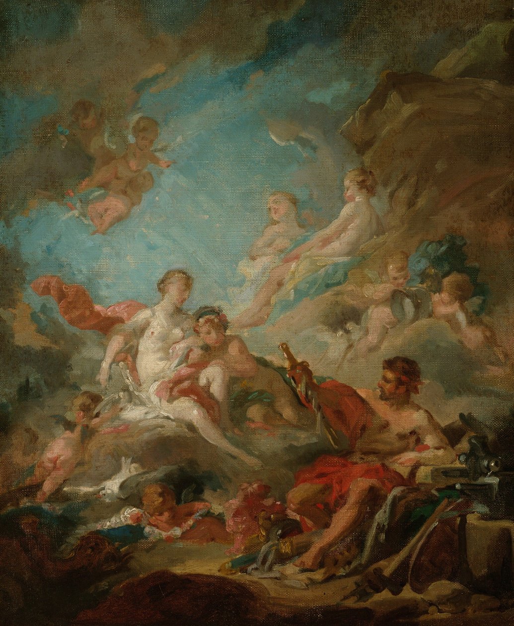 Venuše v Vulcanově dílně od François Boucher