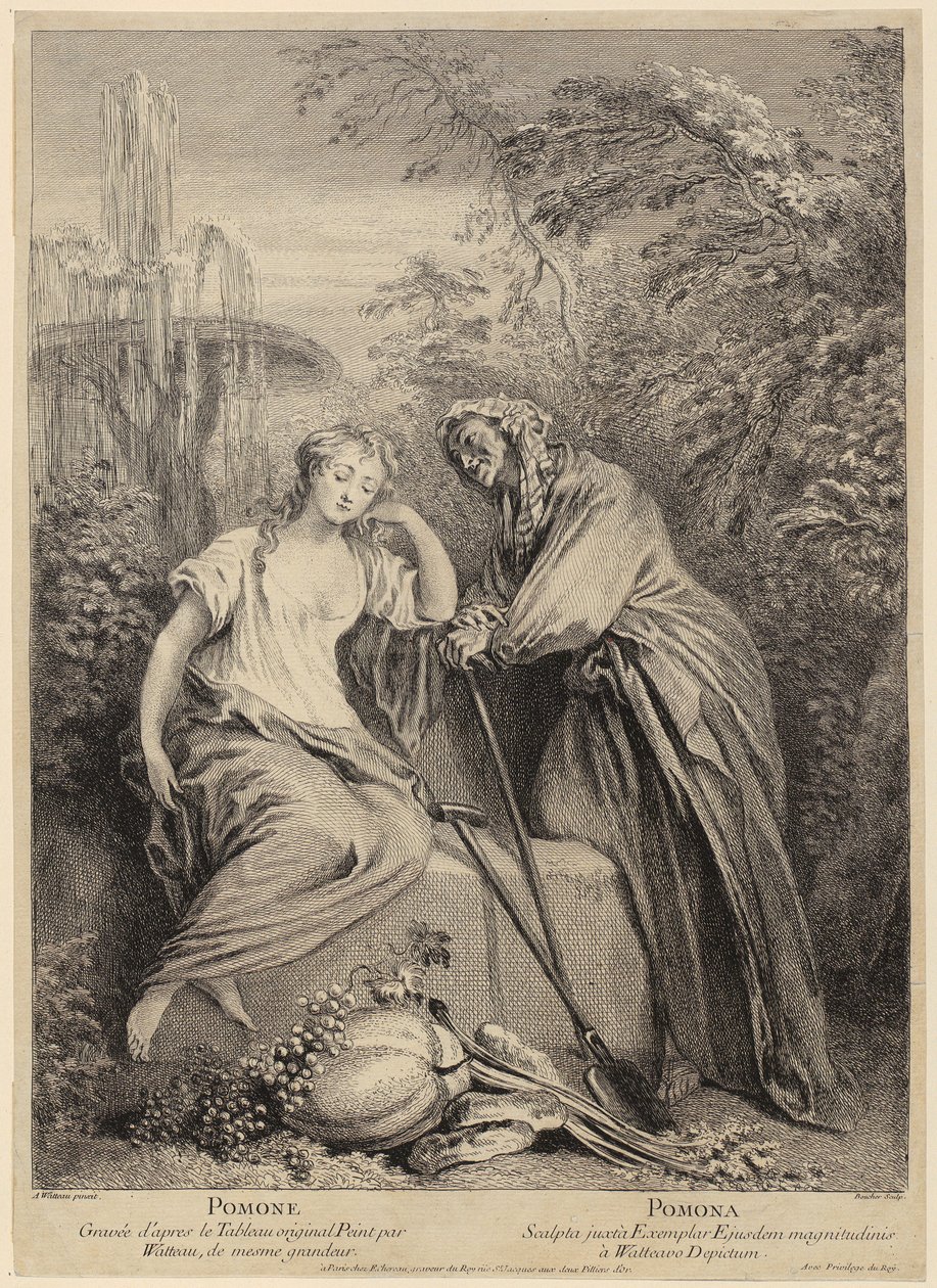 Vertumnus a Pomona od François Boucher