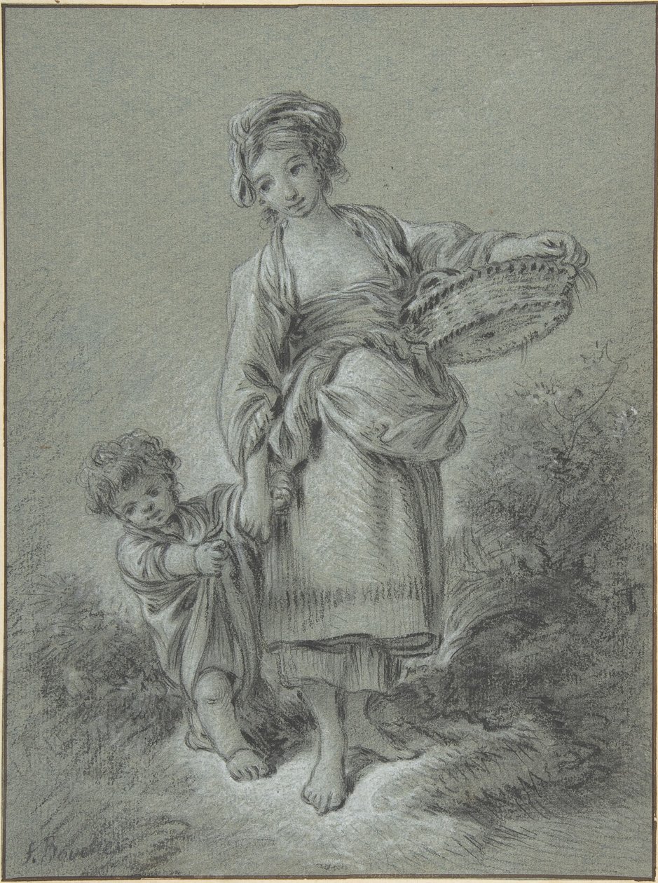 Žena a chlapec od François Boucher