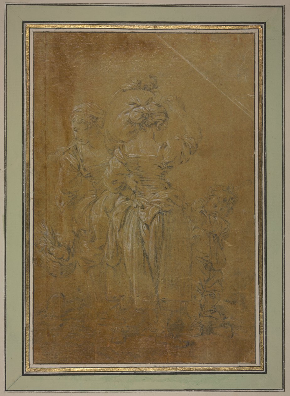 Dvě venkovanky se dvěma chlapci od François Boucher