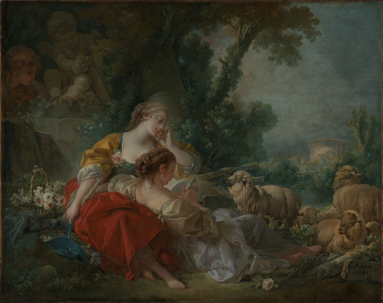 Dvě pastýřky od François Boucher