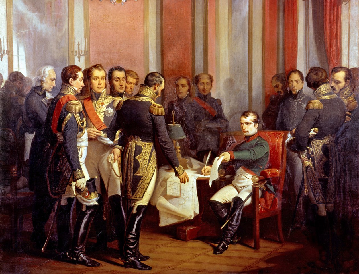Abdikace francouzského císaře Napoleona 1. dne 6. dubna od Francois Bouchot
