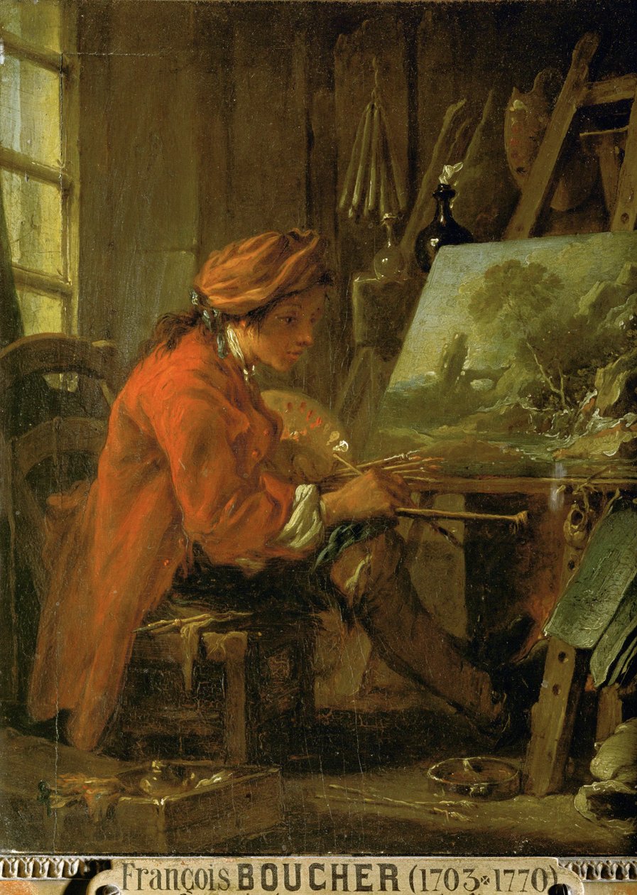 Francois Boucher, autoportrét ... od Francois Bouchot