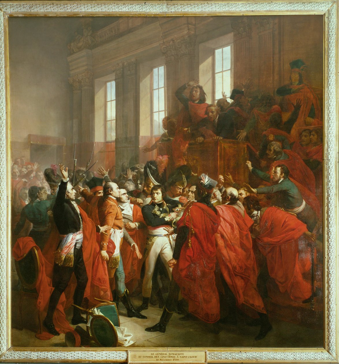 Generál Bonaparte na zasedání Rady pěti set v Saint-Cloud... od Francois Bouchot