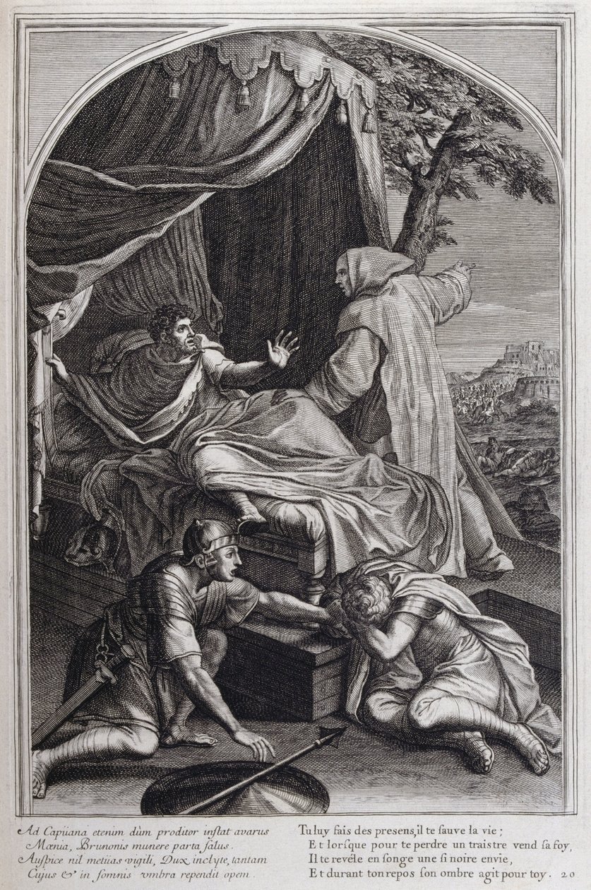 Ilustrace ze „Života sv. Bruna, zakladatele řádu Chartreux“ Paříž 1660. podle obrazů Eustache Le Sueur a rytiny Fran Sois Chauveau ©UIG/Leemage od Francois Chauveau