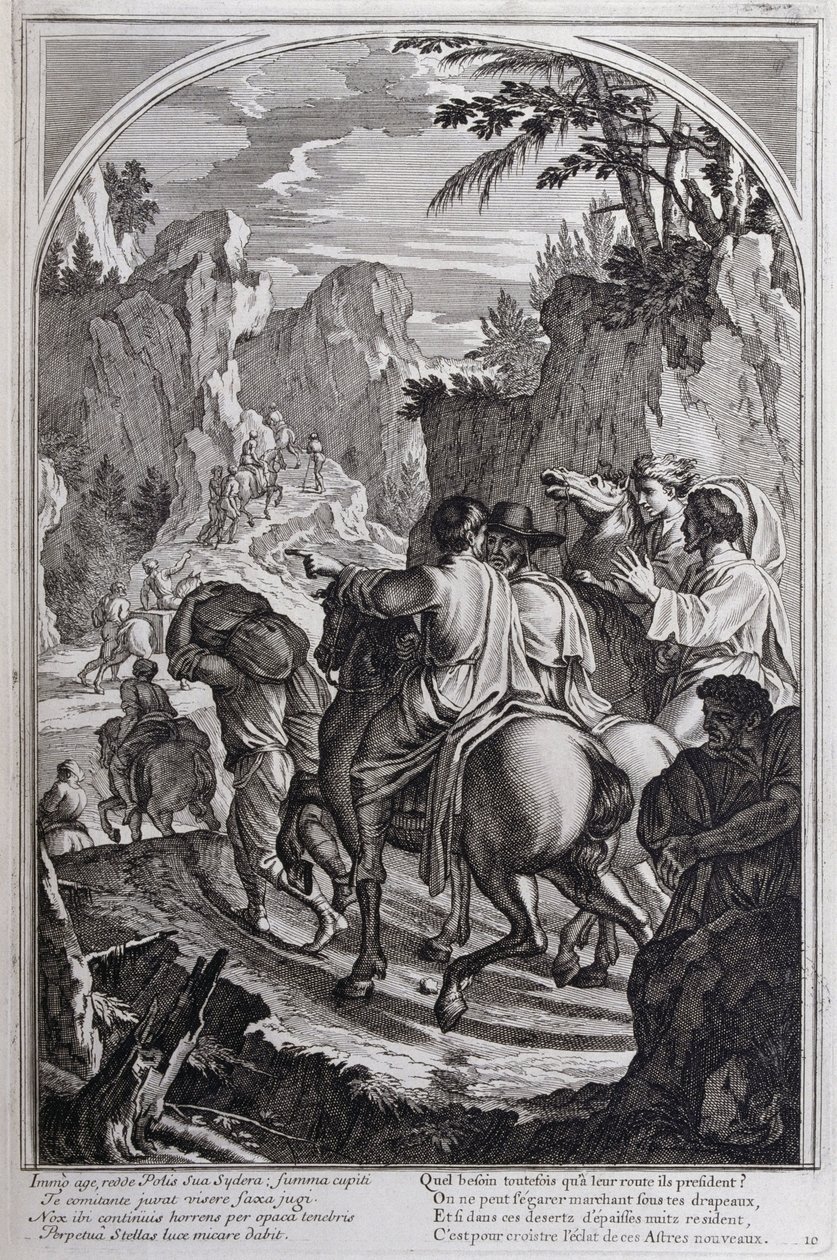Ilustrace ze „Života sv. Bruna, zakladatele řádu Chartreux“ Paříž 1660. podle obrazů Eustache Le Sueur a rytiny Fran Sois Chauveau ©UIG/Leemage od Francois Chauveau