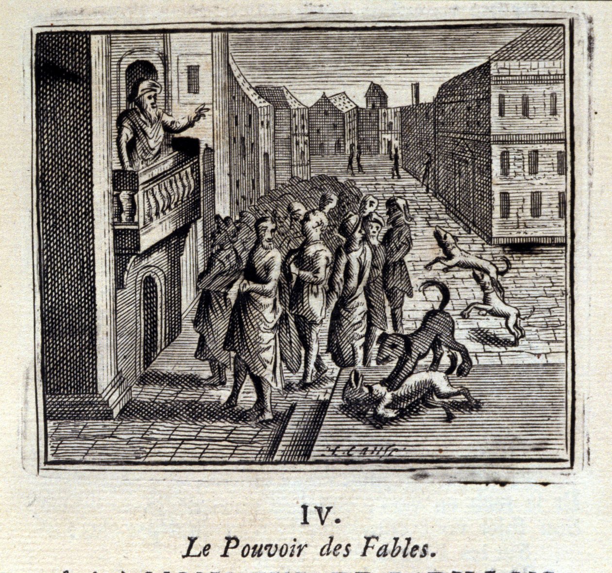 Síla bajek. Bajky Jean de La Fontaine (1621-95). Ilustrace Francois Chauveau (1613-1676). Vydání z roku 1728. od Francois Chauveau