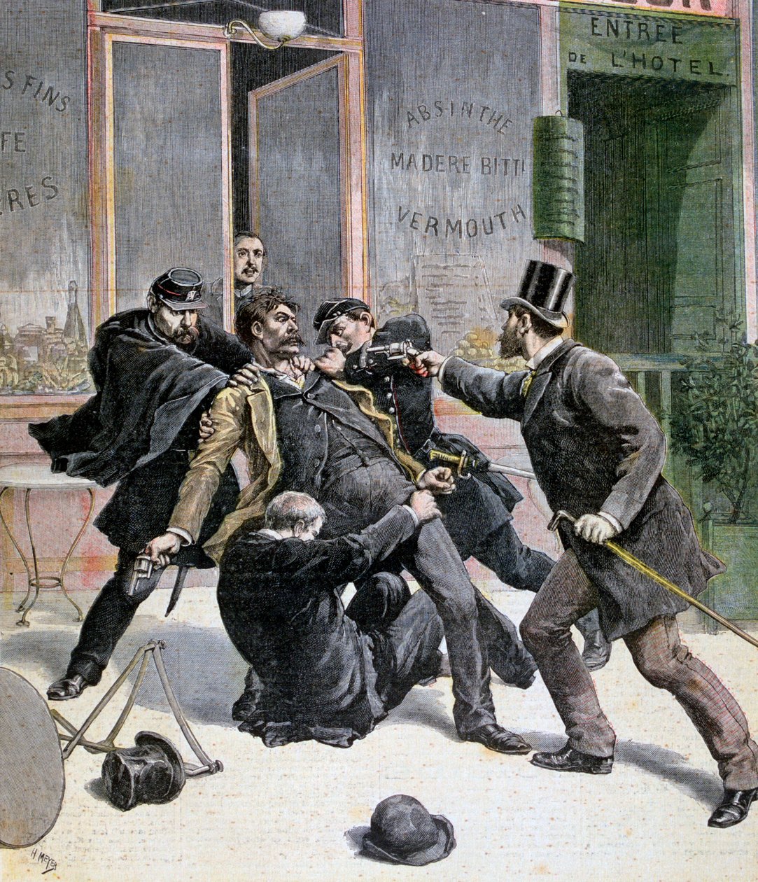 Zatčení Ravachola, 1892 od Francois Claudius Koeningstein