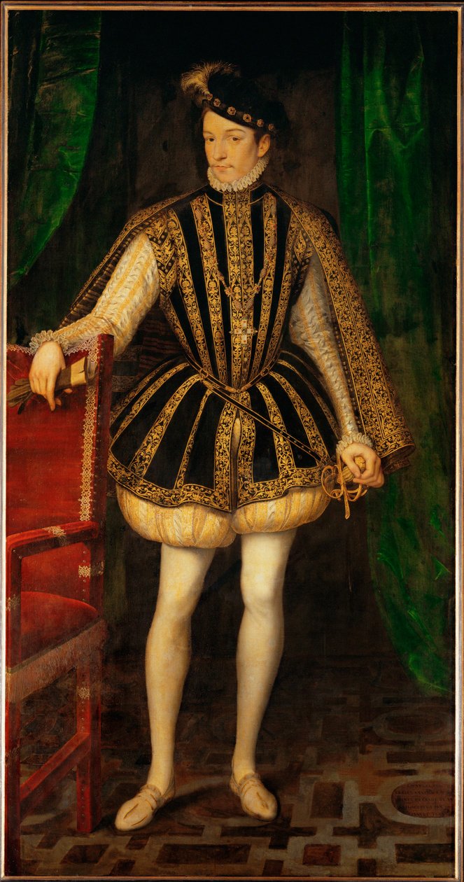Francouzský král Karel IX. ... (olej na plátně) od François Clouet