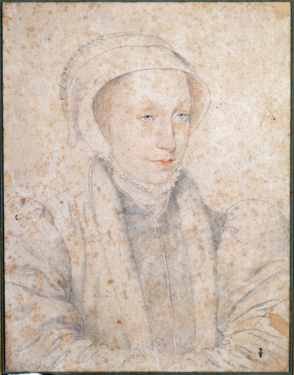 Portrét Marie Stuartové Ageeové (1542-1587), královny Francie a Skotska Kresba a la sanguine od Francoise Cloueta (1515-1572) 16. století. Musee Conde, Chantilly od François Clouet